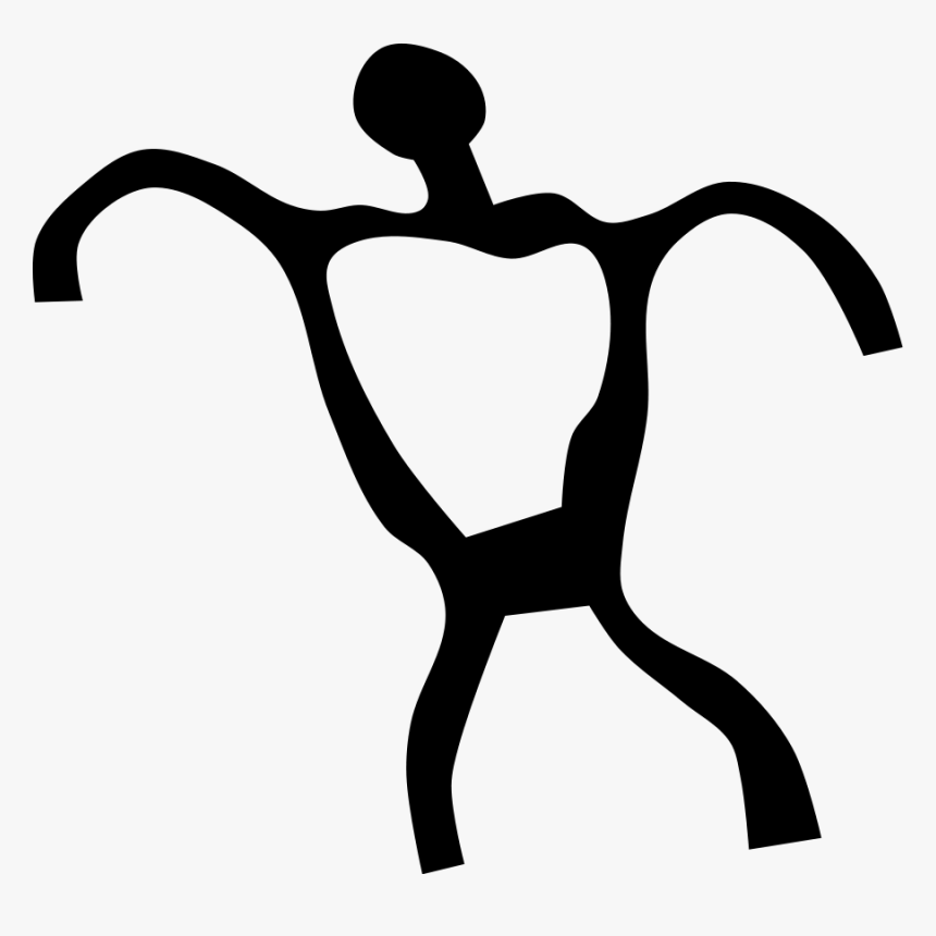 Rock Art Hawaii Person 1 Clipart, Vector Clip Art Online, - Hawaiian Petroglyphs Clipart, HD Png Download