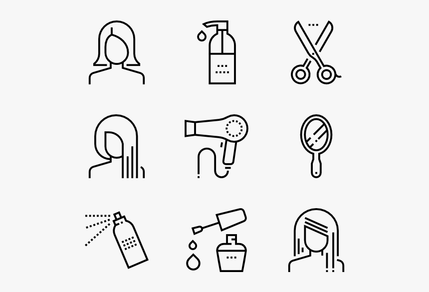 Hairdressing - Back To School Icons Png, Transparent Png