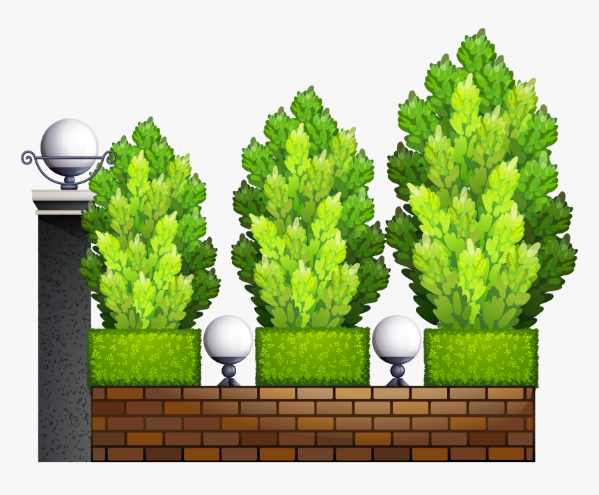 Fence With Plants Png Clipart - Plants Clipart Png, Transparent Png
