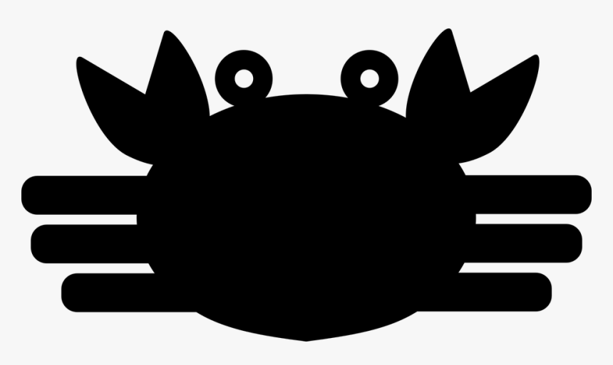 Crab, Black, Black And White, Vector, Silhouette, Icon, HD Png Download