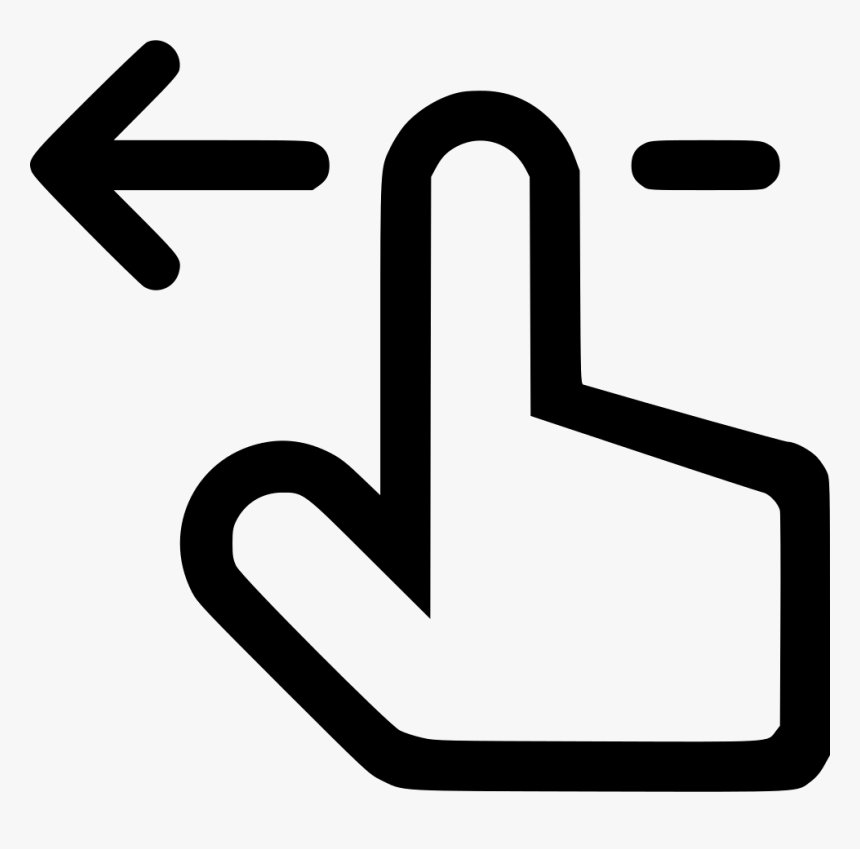 Stock Pointer Swipe Left Svg Png Icon Free - White Swipe Left Png, Transparent Png