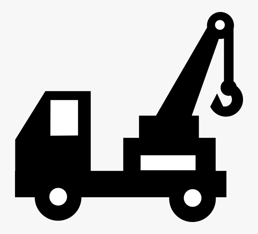 Vector Illustration Of Tow Truck Wrecker Recovery Vehicle - Tow Truck Clip Art, HD Png Download