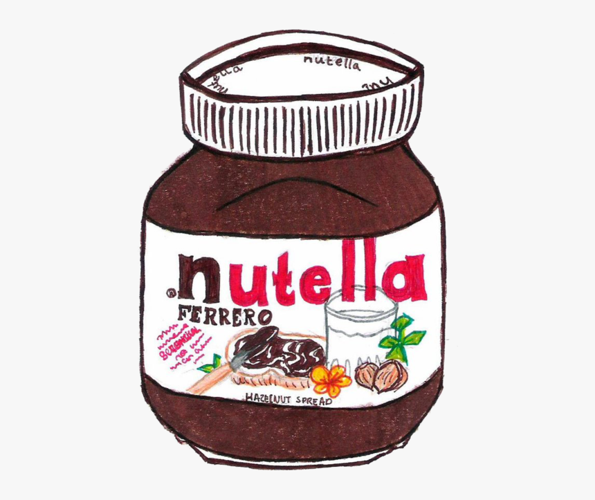 Tumblr Overlays Transparent Food Png - Nutella Cartoon, Png Download