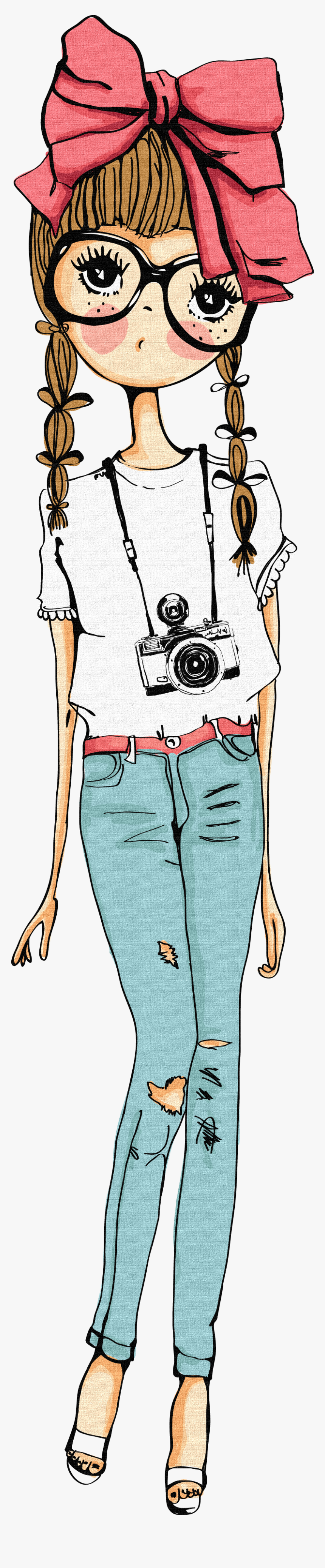 Девочки Нарисованные, HD Png Download