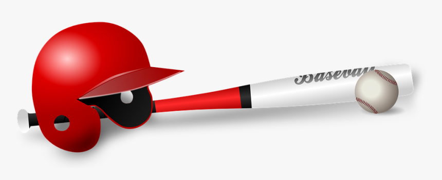 Baseball, Baseball Bat, Ball, Bat, Club, Game, Helmet - Pelota Y Bate De Beisbol Png, Transparent Png