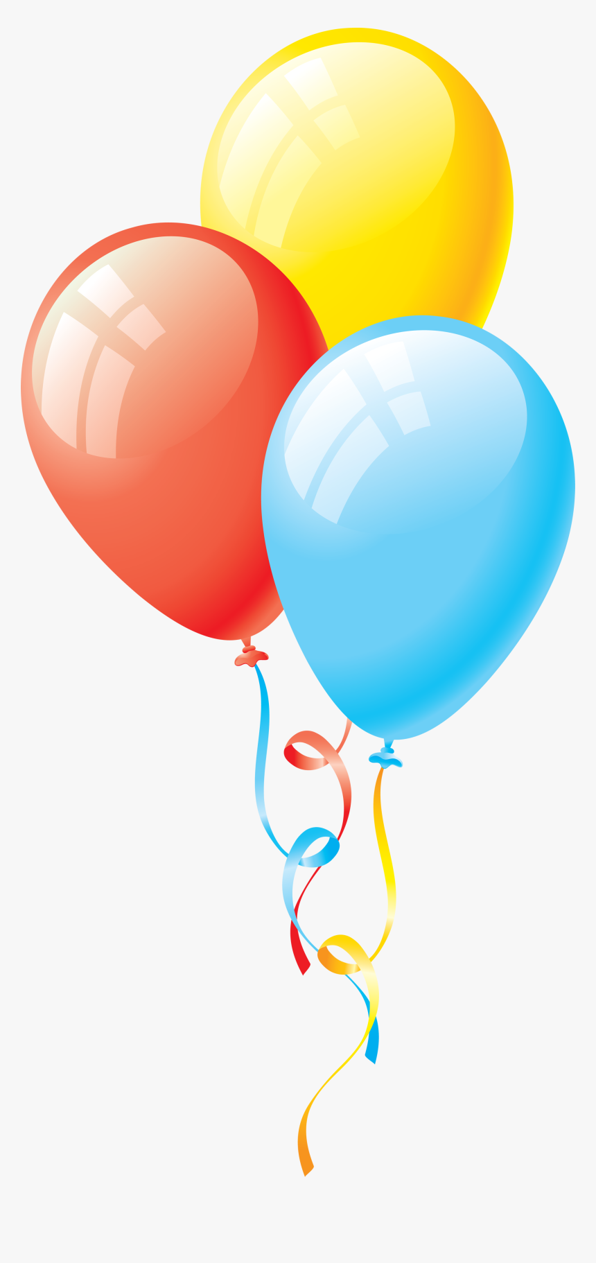 Party Ribbons Background Png - Balloons Png, Transparent Png