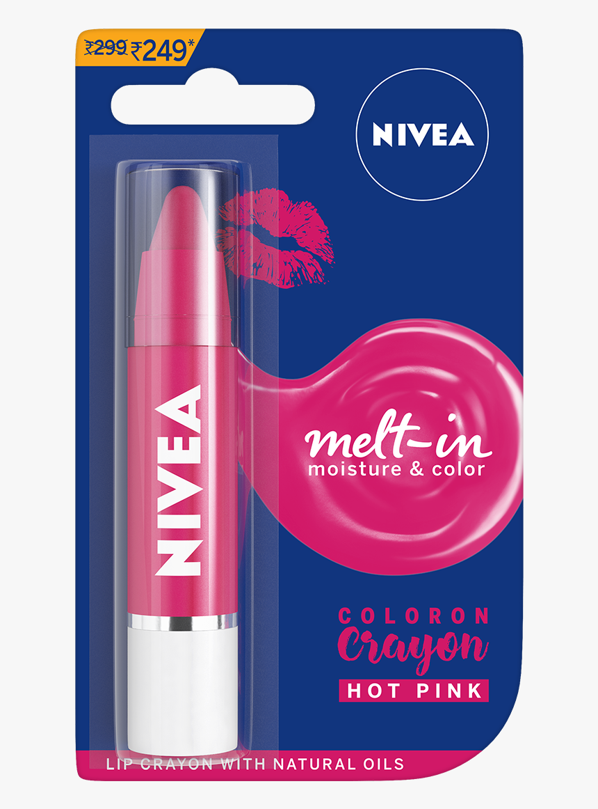 Nivea Coloron Lip Crayon Pop Red, HD Png Download