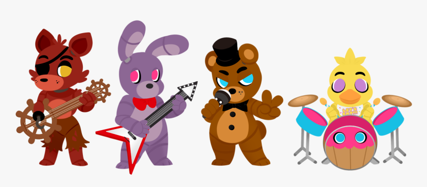 Freddy Bonnie Chica Fanart, HD Png Download