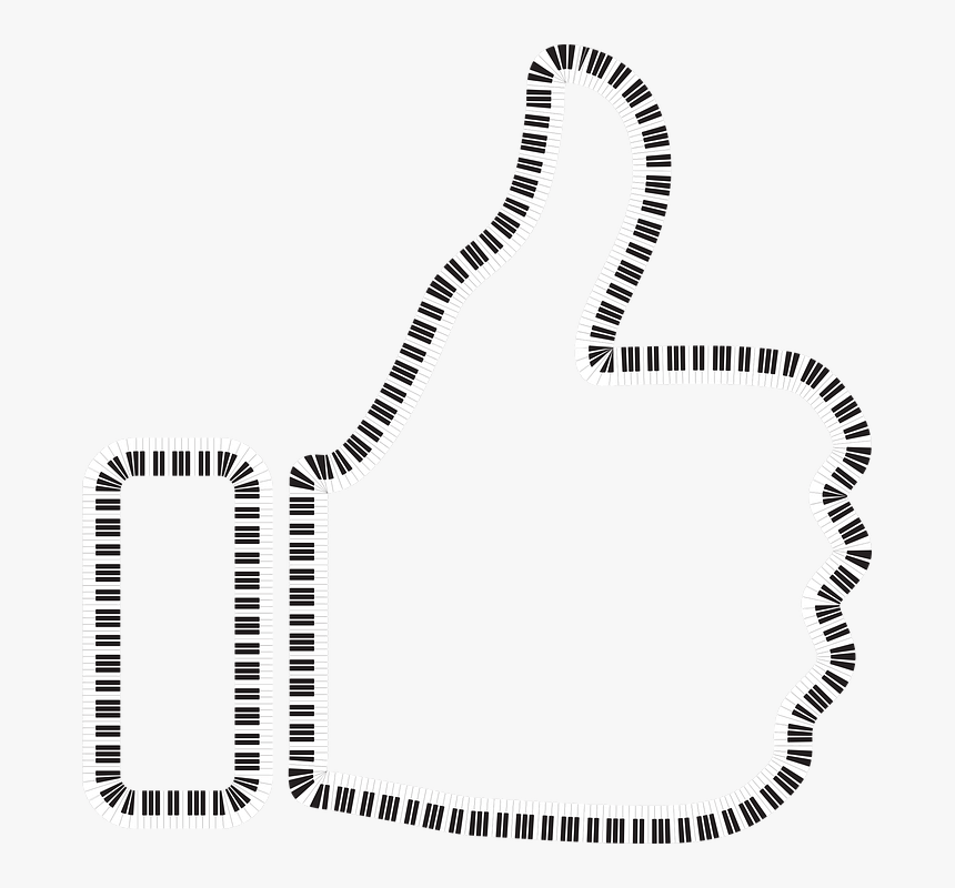 Like, Thumbs Up, Facebook, Music, Audio, Aural, Bass - Piano Thumbs Up, HD Png Download