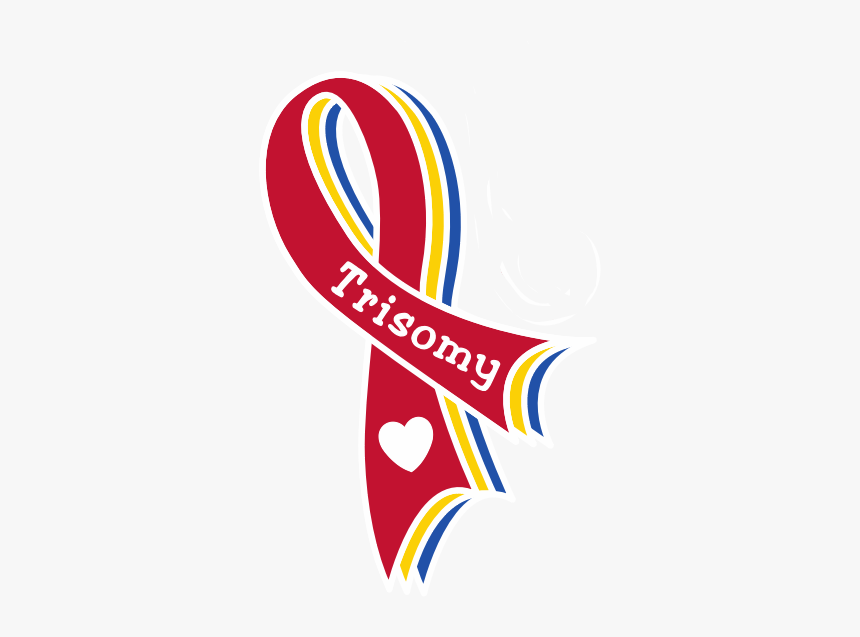 Trisomy Awareness Ribbon - Trisomy Ribbon, HD Png Download