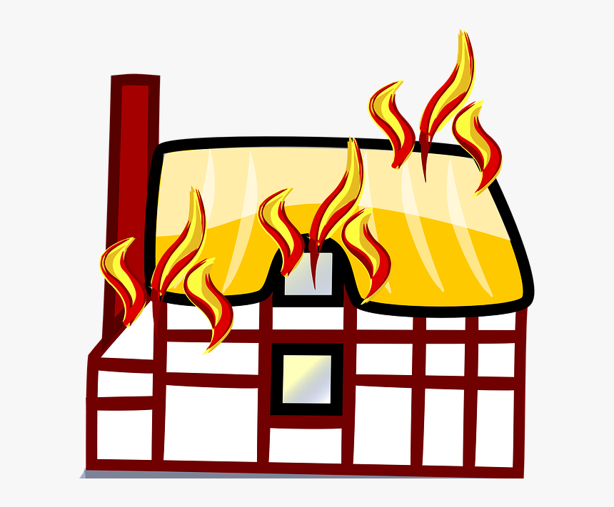 House Design And Ideas Site Page - Cartoon House On Fire, HD Png Download