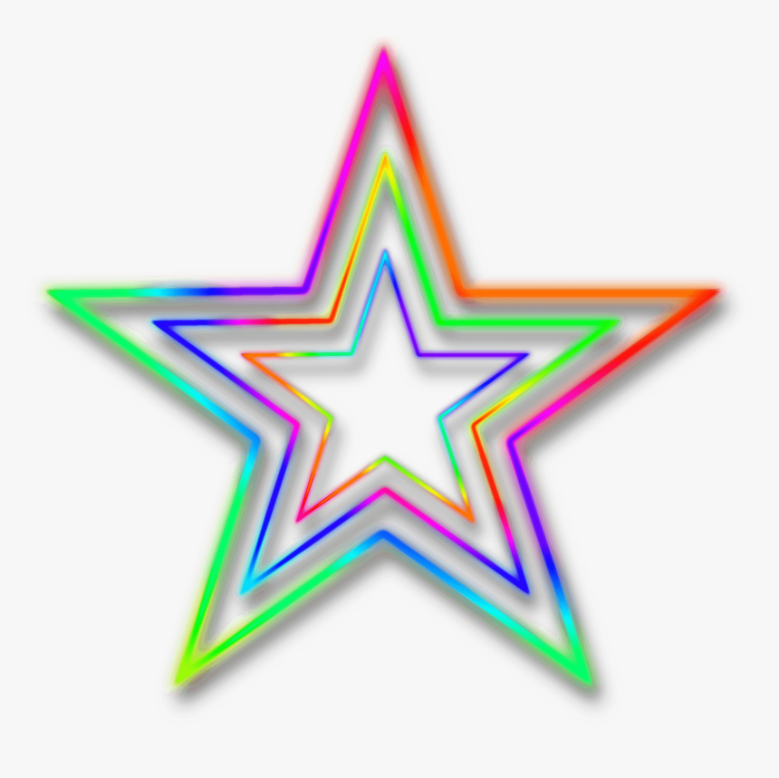 Neon Star - Clipart Neon Png, Transparent Png