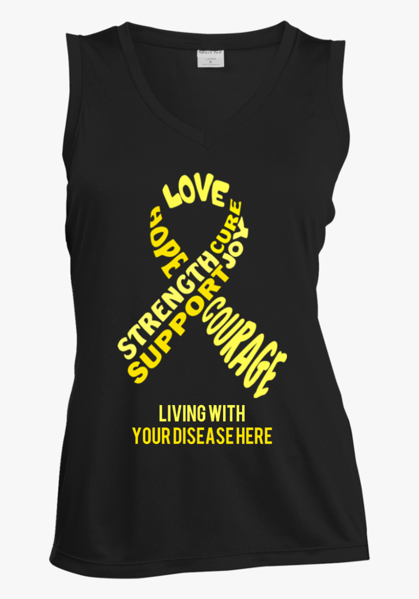 Customisable Yellow Awareness Ribbon With Words Women - Wherever You Will Go Lyrics, HD Png Download