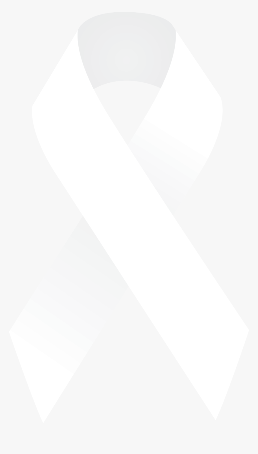 Lung Cancer Symble White Ribbon Lung Cancer Awareness - White Awareness Ribbon Png, Transparent Png