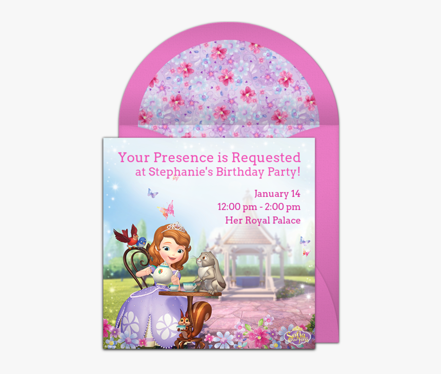 Sofia The First Invitation Ideas, HD Png Download