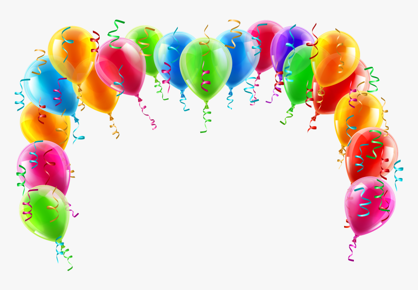 Colorful Balloon Arch Png Clipart Picture - Birthday Balloons Frames, Transparent Png