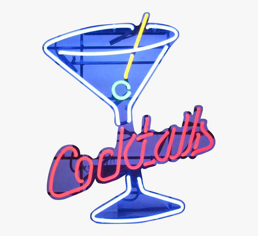 Cocktails Neon Sign Png, Transparent Png