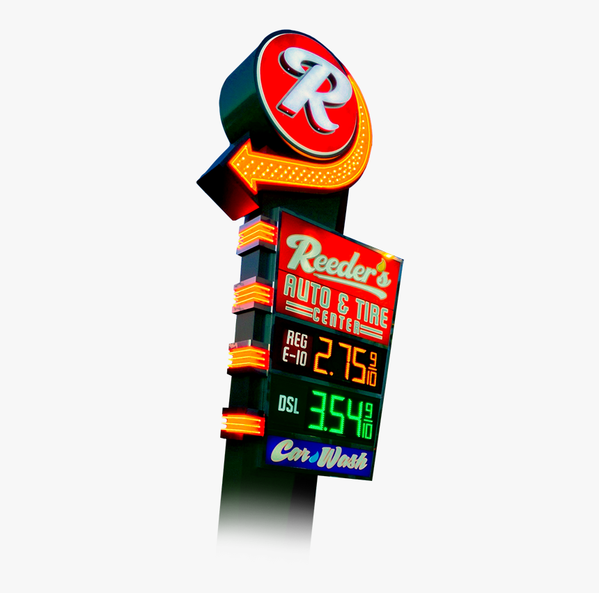 Reeders Tire And Auto Pylon Sign - Scoreboard, HD Png Download