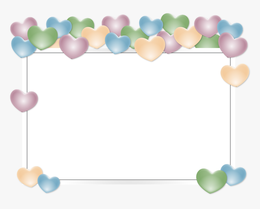 Frame, Border, Holder, Balloons, Anniversary, Heart - Border Frame Anniversary, HD Png Download