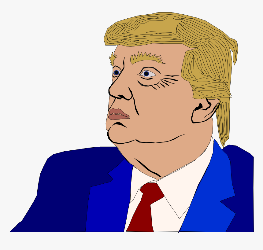 Hairstyle,art,chin - Trump Cliparts, HD Png Download