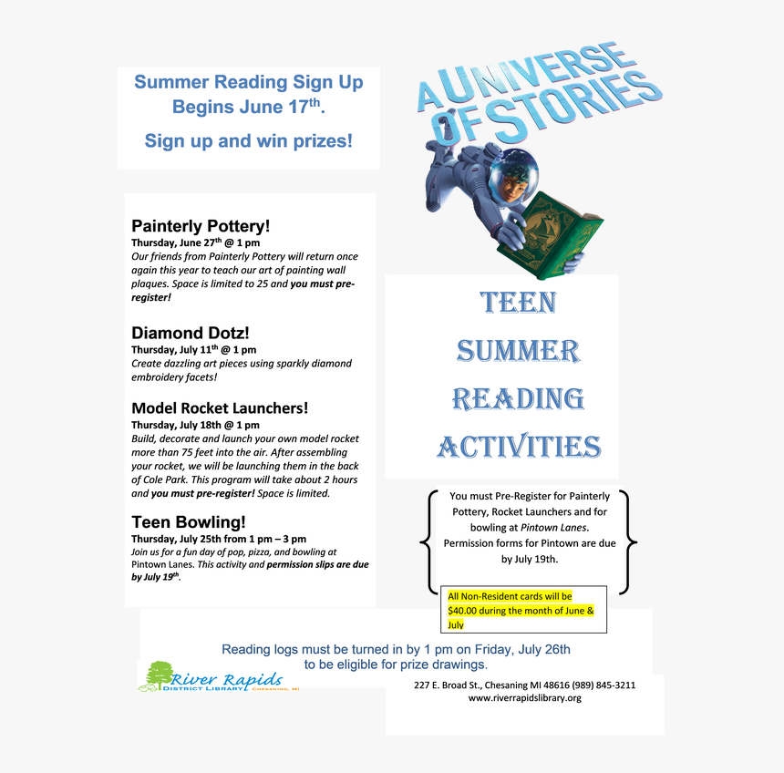 Teen Summer Reading - Acerler, HD Png Download
