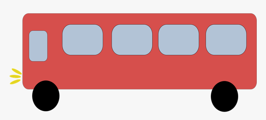 Simple Red Vector Bus - Rectangle School Bus Clipart, HD Png Download