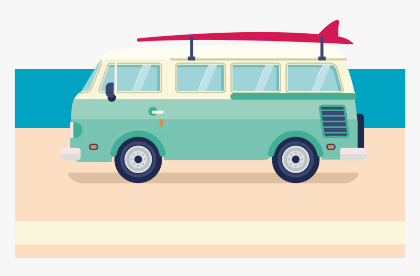 Vector Library Download Bus Transparent Flyer - Compact Van, HD Png Download