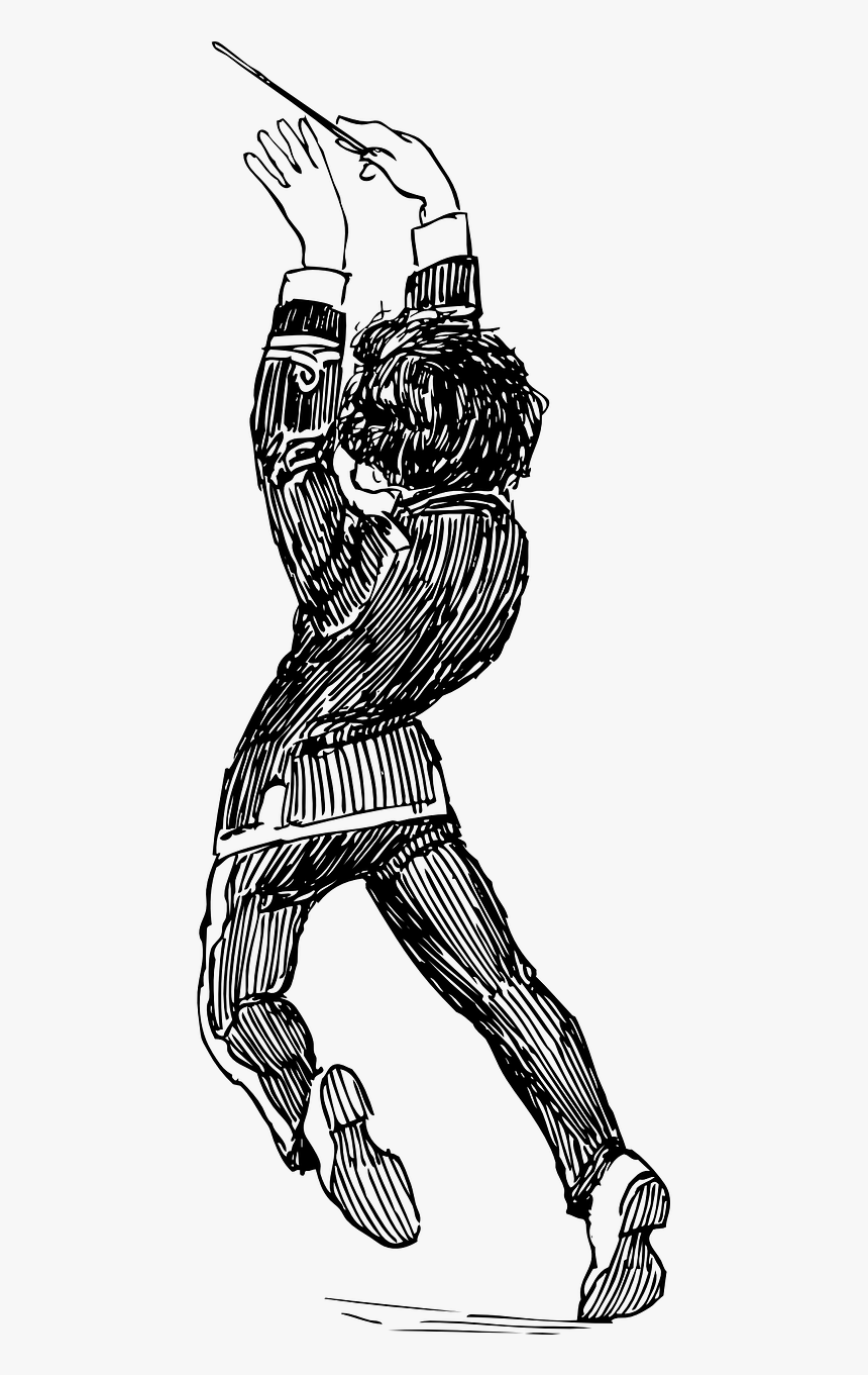 Drawn Conductor Orchestra, HD Png Download