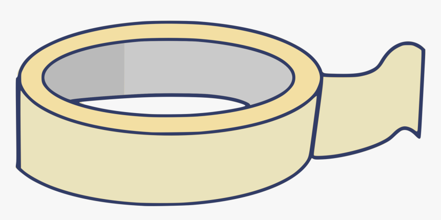 Line,circle,adhesive Tape - Clip Art Masking Tape, HD Png Download