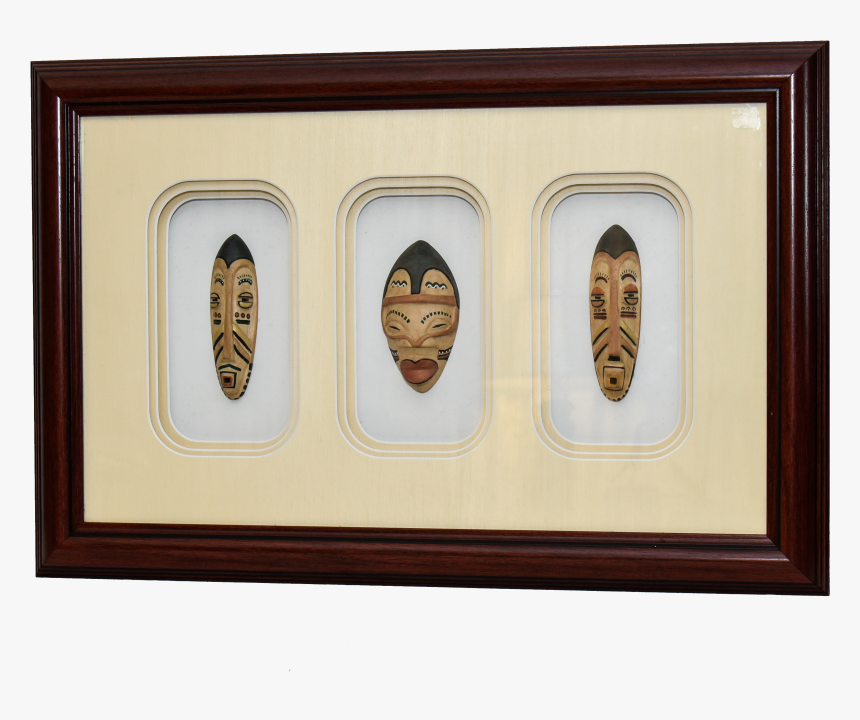 Triple Masks Laughing Mask Shadow Box - Wood, HD Png Download
