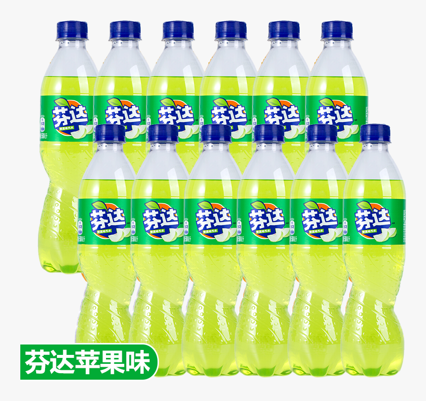 Coca Cola Fanta Apple Flavored Soda 500ml * 12 Bottles, HD Png Download