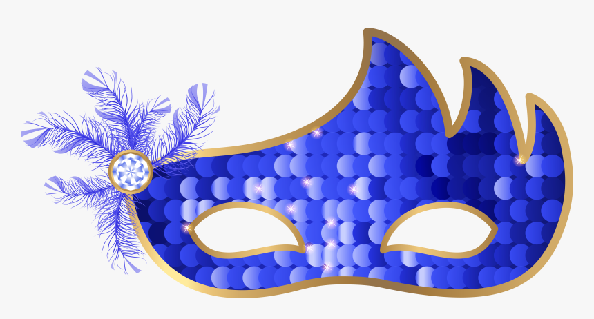 Blue Carnival Mask Clip Art Image - Rio Carnival Mask Png, Transparent Png