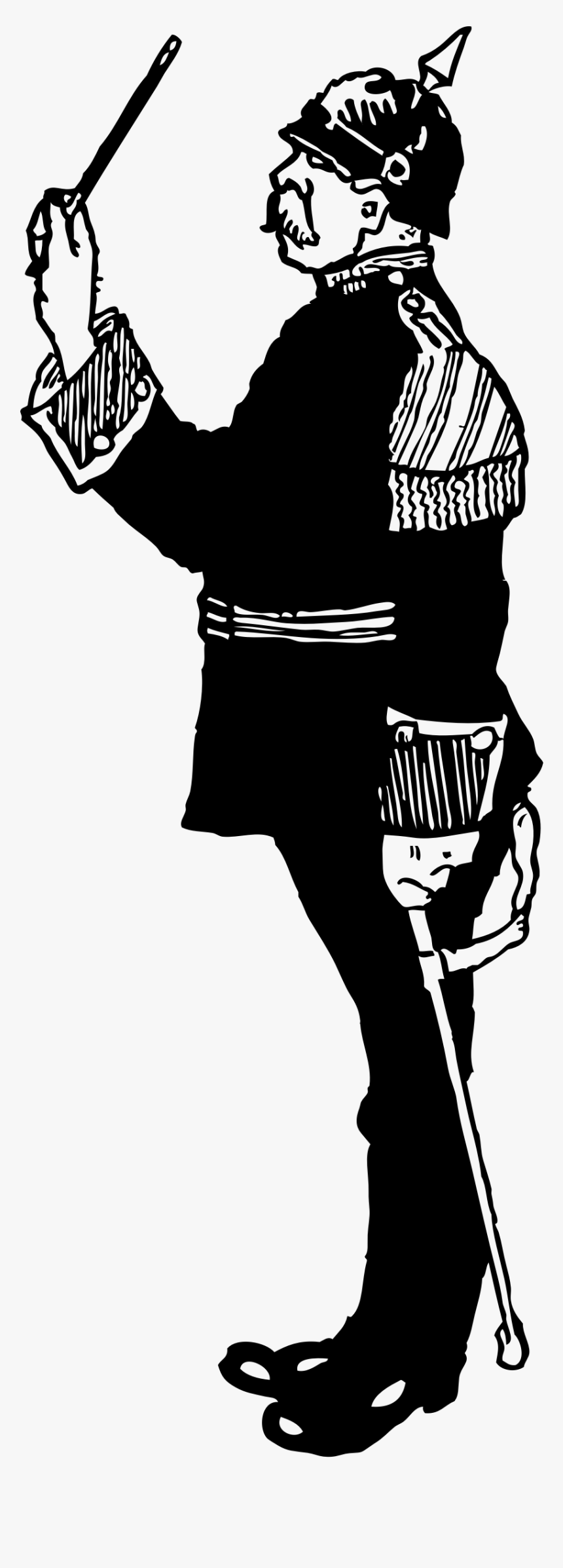 German Military Band Conductor Clip Arts - Cartoon German Ww1 Soldier, HD Png Download