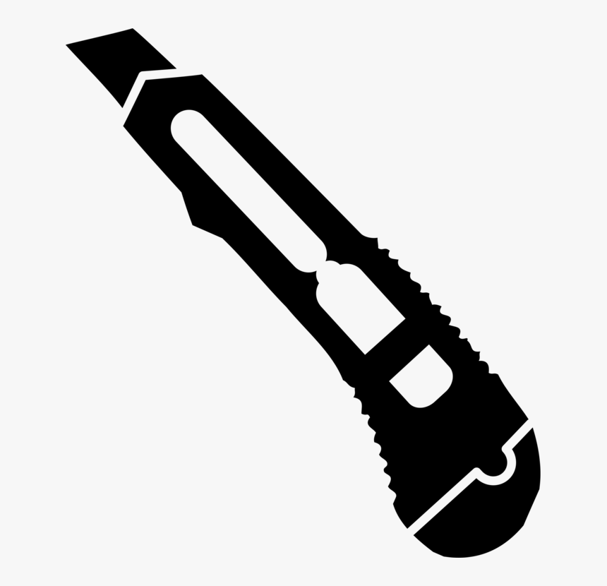 Weapon,hardware Accessory,utility Knife - Cutter Black And White, HD Png Download
