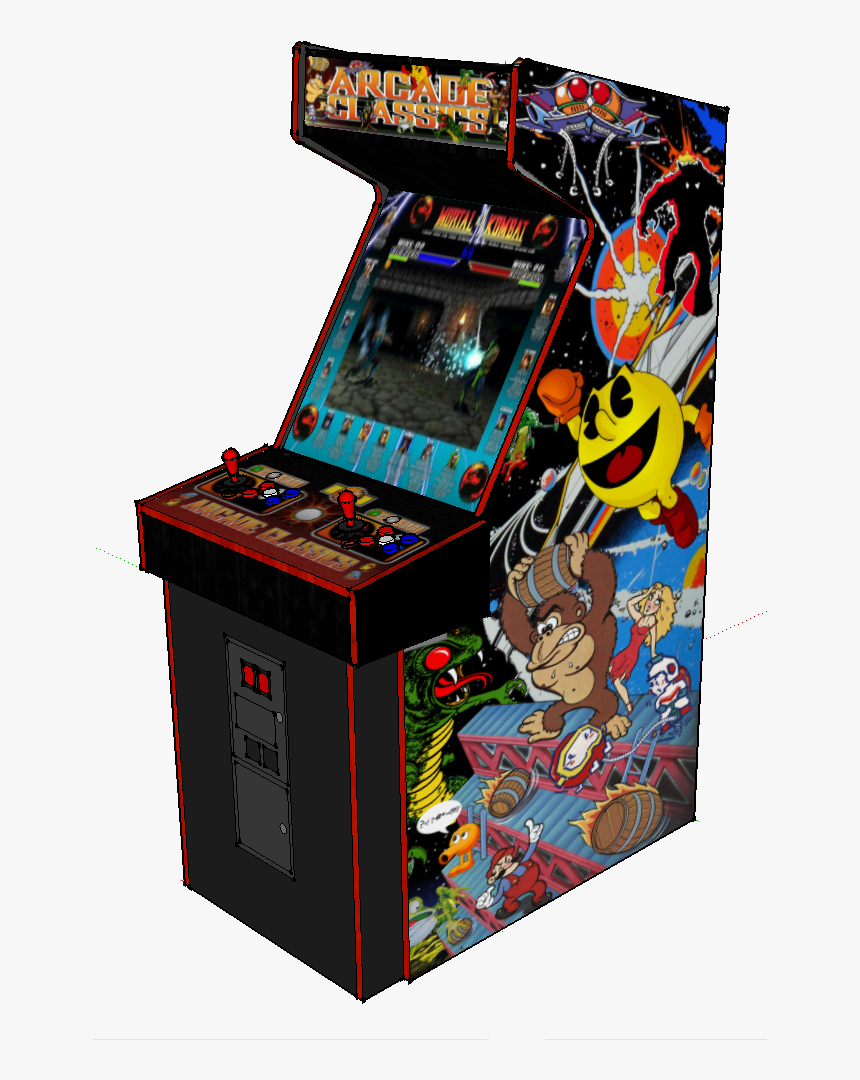 Classic Arcade Cabinet Art, HD Png Download