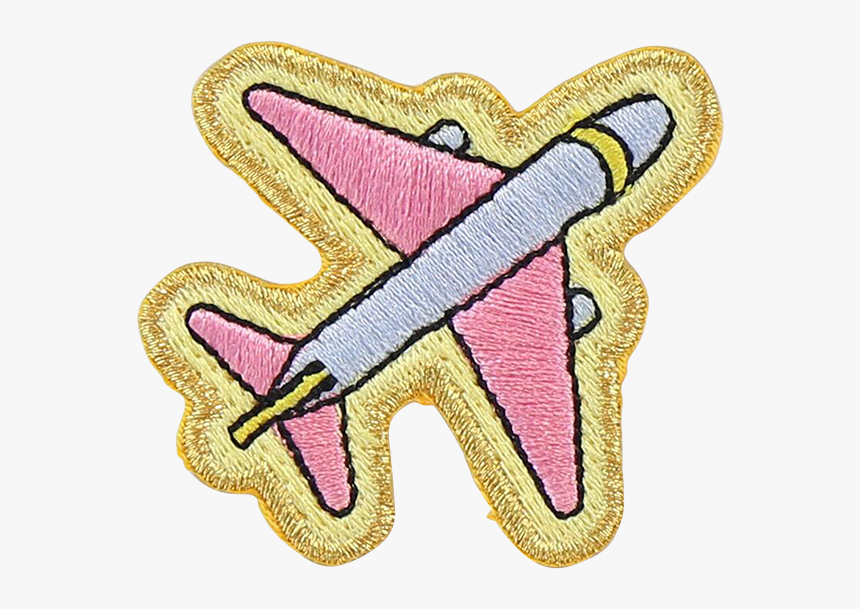 Airplane Sticker Patch - Embroidery, HD Png Download