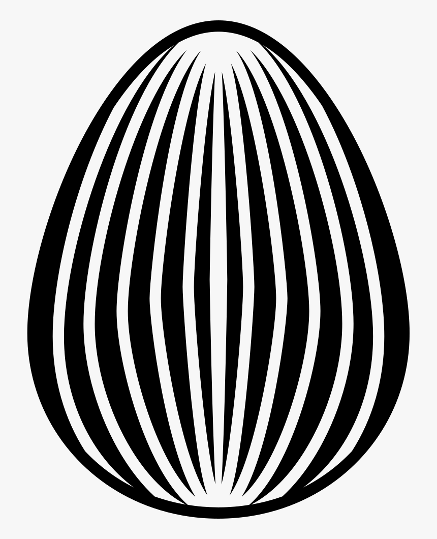 Easter Egg Of Elegant Design With Thin Vertical Lines - Circle, HD Png Download