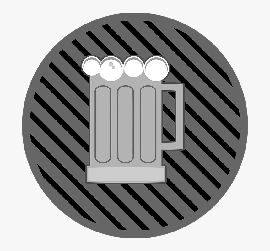 Beer Glass Beer Glass Sticker Button Label - Png Logo Gelas, Transparent Png