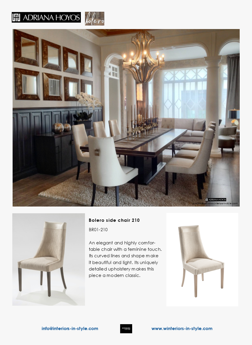 Bolero Side Chair 210 An Elegant And Highly Comfortable - Chair, HD Png Download