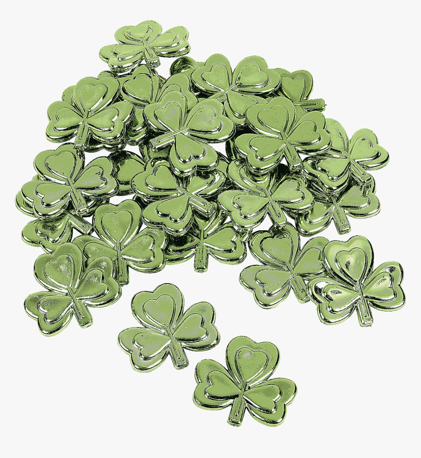 Plastic Metallic Shamrocks - Saint Patrick's Day, HD Png Download