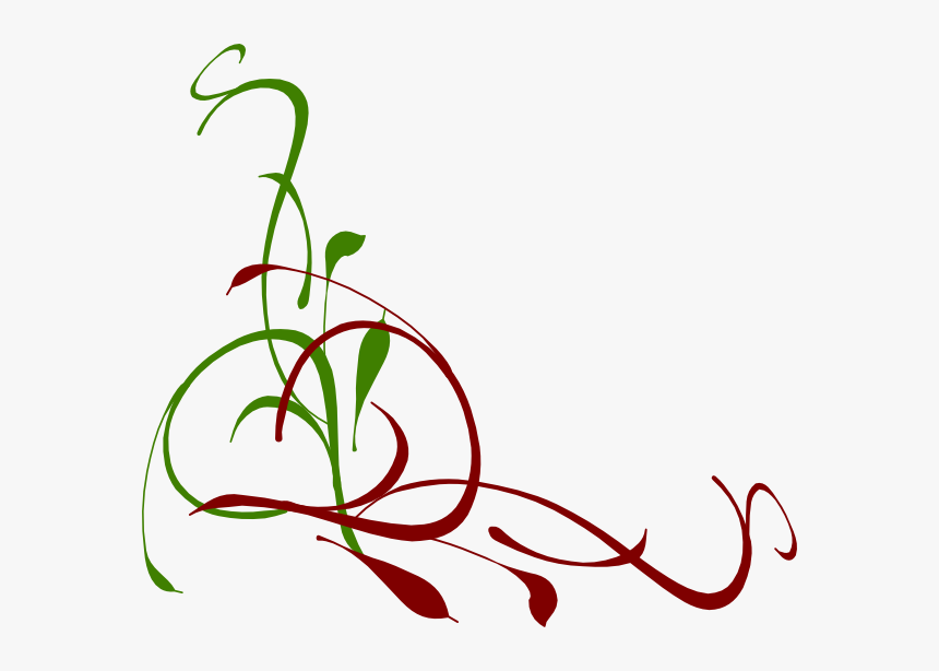 Color Swirl Clip Art - Vector Floral Corner Png, Transparent Png