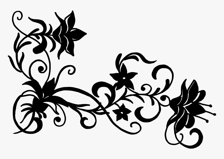 16 Flower Corner Vector Vol - Floral Designs Vector Png, Transparent Png