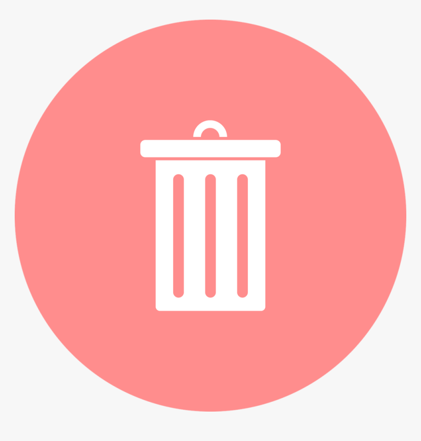 Icono De Papelera Para Borrar Recycle Bin Icon Circle, HD Png