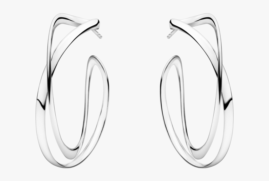 Silver Hoop Infinity Earrings, HD Png Download