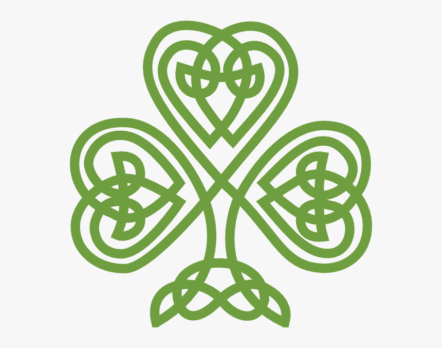 Public Domain Clip Art Shamrocks St Patricks Day Shamrock - Celtic Knot Shamrock Vector, HD Png Download