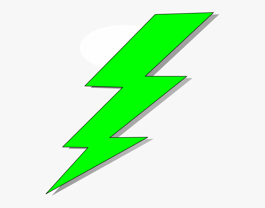 Green Clipart Clipboard Lime Green Lightning Bolt, HD Png Download