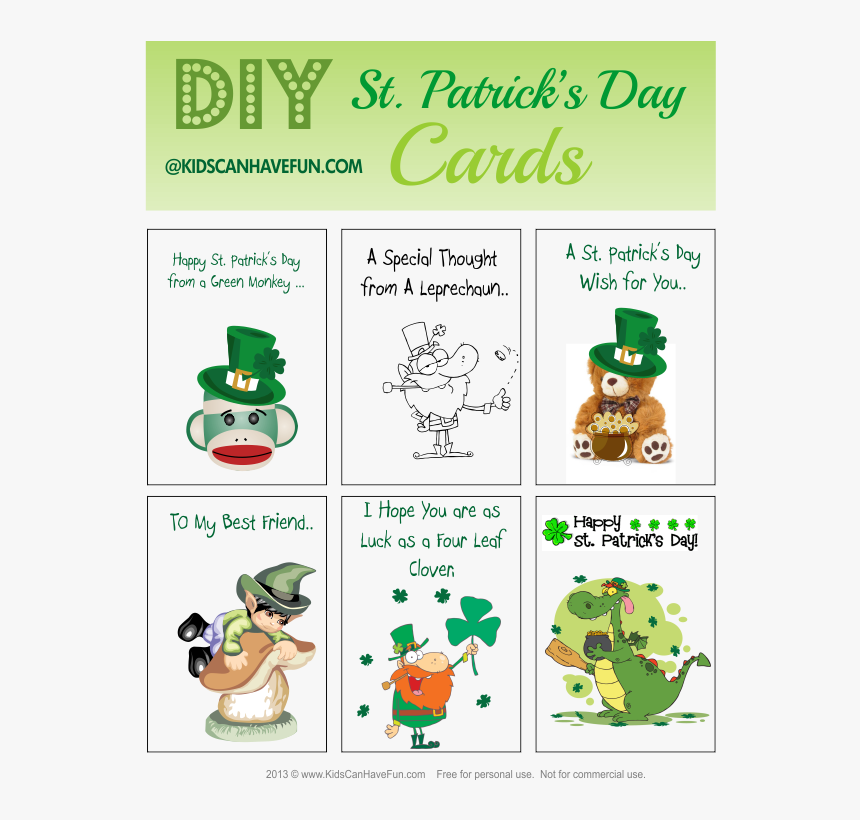 Printable St Patricks Day Cards, HD Png Download