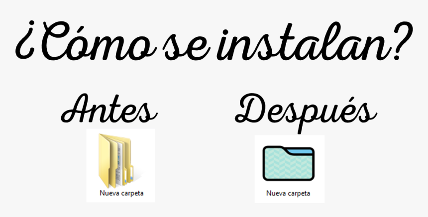 Éstos Iconos Son Para Contumizar Los Iconos De Tu Computadora - Calligraphy, HD Png Download