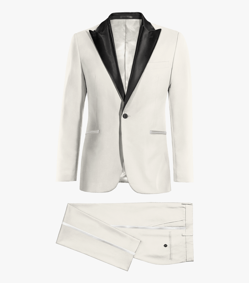 White & Black Peak Lapel Tuxedo - Kevin Hart White Suit, HD Png Download