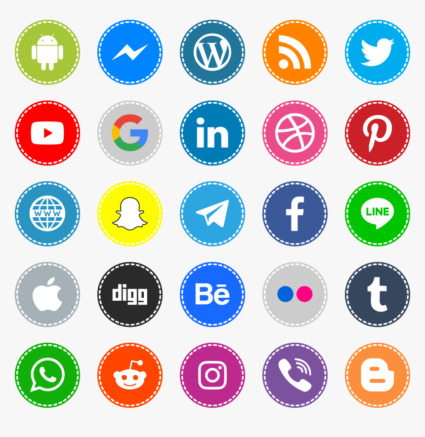 Icons Social Media - Icon Social Media Png, Transparent Png